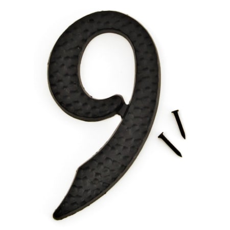 Hy-Ko 3In Black Aluminum Number 9, 10PK A20109
